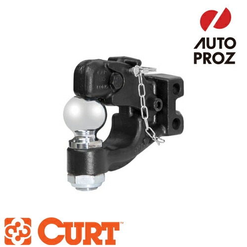 CURT 正規品 トレーラーヒッチ用 チャンネルマウント用 2-5/16インチボール付ピントルフック メーカー保証付