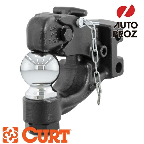 CURT 正規品 トレーラーヒッチ用 チャンネルマウント用 2-5/16インチボール付ピントルフック メーカー保証付