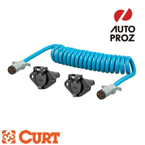 配線ハーネス 8フィート 約243cm ディンギートーイング エクステンション＆6WAY 丸形ソケット CURT 正規品