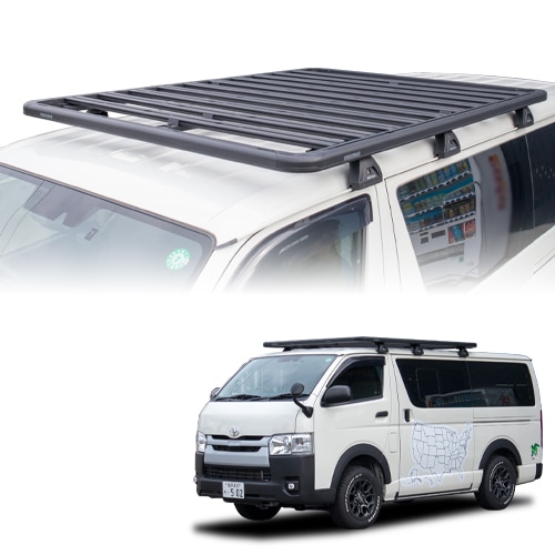ロックンロードH 1570 x 2130mm トヨタ H200系 ハイエース ベースキャリア フラットラック セット 全高2.1M以下 YAKIMA ヤキマ 正規品
