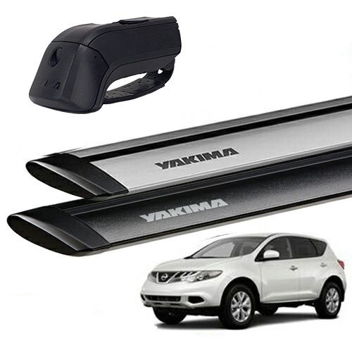YAKIMA 正規品 日産 ムラーノ Z50, Z51型 ルーフレール付き車両 ベースラックセット ティンバーライン ジェットストリームバーM