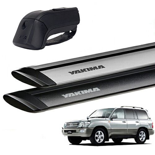 ベースキャリアセット YAKIMA 正規品 トヨタ ランクル 100系 1998-2007年 ルーフレールあり ティンバーライン ジェットストリームバーM