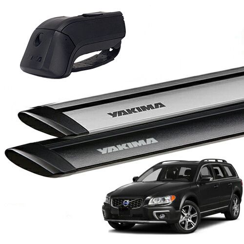 YAKIMA 正規品 ボルボ V70/XC70 ルーフレール付き車両 ベースキャリアセット ティンバーライン ジェットストリームバーS