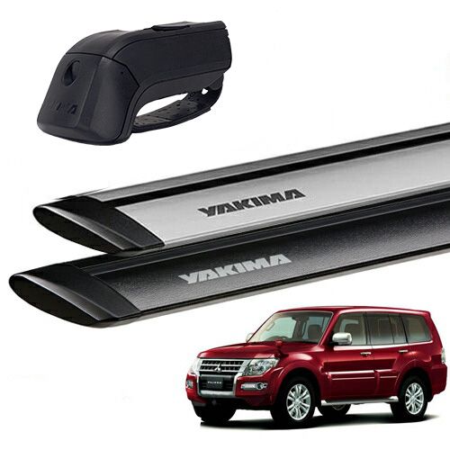 ベースキャリアセット YAKIMA 正規品 三菱 パジェロ V83/87/88/93/97/98W型 ルーフレールあり ティンバーライン ジェットストリームバーM