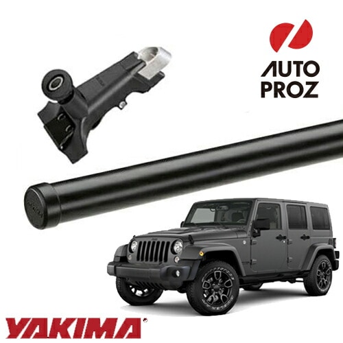 YAKIMA 正規品 ジープ JKラングラー 4ドア ハードトップ 2007-2017年 ベースラックセット レインガータータワー 丸形クロスバー168cm/66インチ
