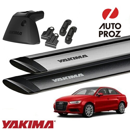 YAKIMA 正規品 Audi アウディ A3/S3 セダン 8V 2013-2021年 ベースラックセット ベースライン ベースクリップ110,136 ジェットストリームバーS