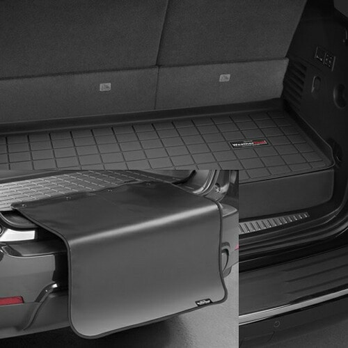 ラゲッジマット インフィニティ QX60 2022年以降 3列目以降 バンパープロテクター付き カーゴトレー ブラック WeatherTech 正規品