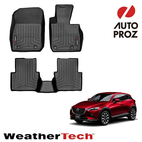 フロアマット マツダ CX-3 2015年式以降現行 右ハンドル用 2列セット フロアライナー ブラック WeatherTech 正規品