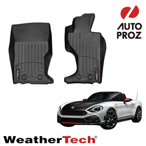 フロアマット フィアット 124 スパイダー 2016年式以降現行 1列目 右ハンドル用 フロアライナー ブラック WeatherTech 正規品