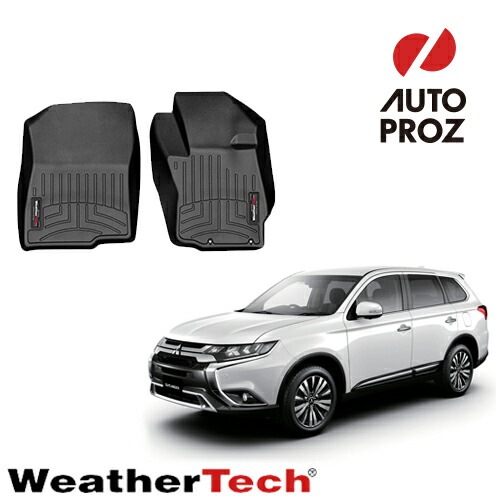 フロアマット 三菱 アウトランダー 2012-2021年式 1列目 右ハンドル ガソリン車 フロアライナー ブラック WeatherTech 正規品