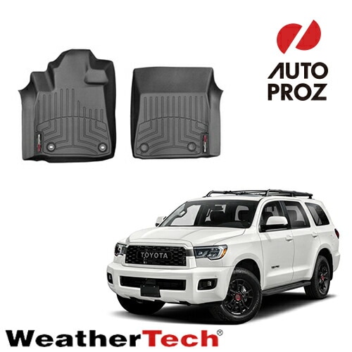 フロアマット トヨタ セコイヤ 2012年式以降現行 1列目 フロアライナー ブラック Weathertech ウェザーテック 正規品
