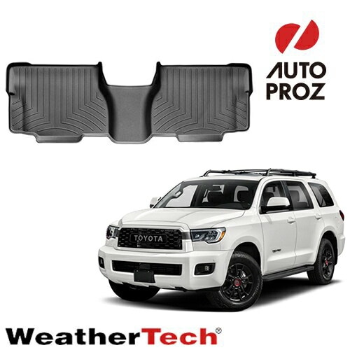 フロアマット トヨタ セコイヤ 2008年式以降現行 2列目 フロアライナー ブラック Weathertech 正規品
