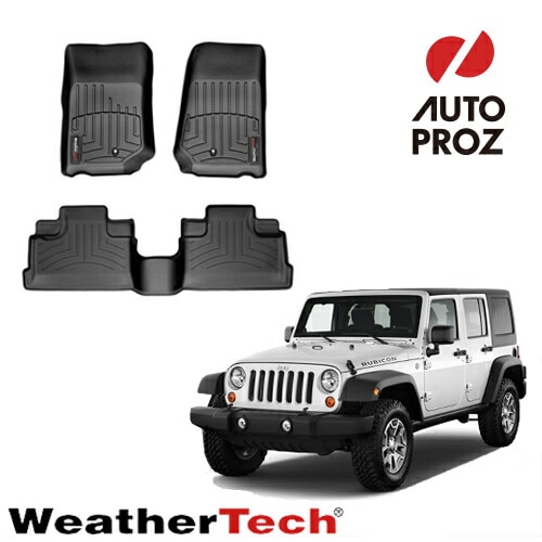 フロアマット ジープ JKラングラー アンリミテッド 2007-2013年式 2列セット 右ハンドル用 フロアライナー ブラック WeatherTech 正規品