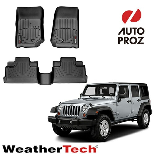 フロアマット ジープ JKラングラー アンリミテッド 2007-2013年式 2列セット 左ハンドル用 フロアライナー ブラック WeatherTech 正規品