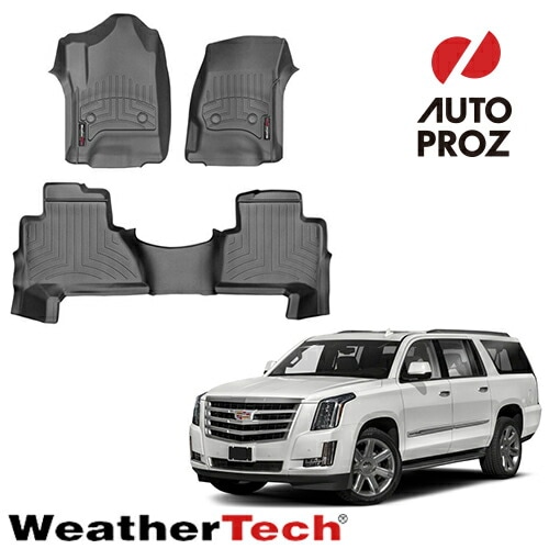 フロアマット キャデラック エスカレード 左ハンドル用 2015-2020年式 2列セット フロアライナー ブラック WeatherTech 正規品