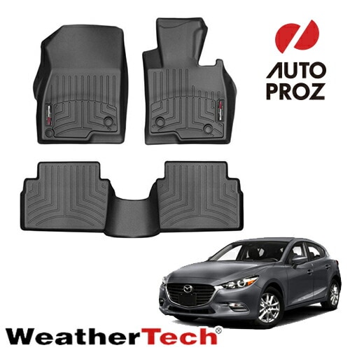 フロアマット マツダ アクセラ BM/BY型 2013-2019年式 右ハンドル用 2列セット フロアライナー ブラック WeatherTech 正規品