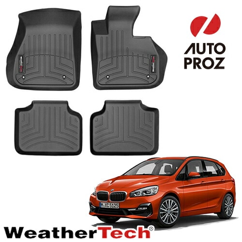 フロアマット BMW 2シリーズ アクティブツアラー F45 2014-2017年式 2列セット フロアライナー ブラック WeatherTech 正規品