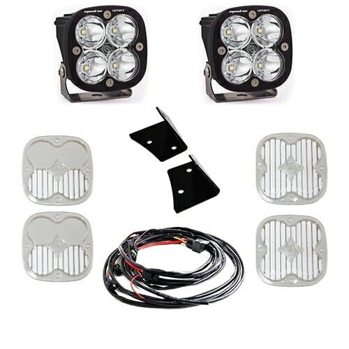 Aピラーマウント LED ライト キット ジープ JKラングラー 2007-2018年 Squadron Sport スポットライト その他照射パターンレンズ付き BajaDesigns 正規品