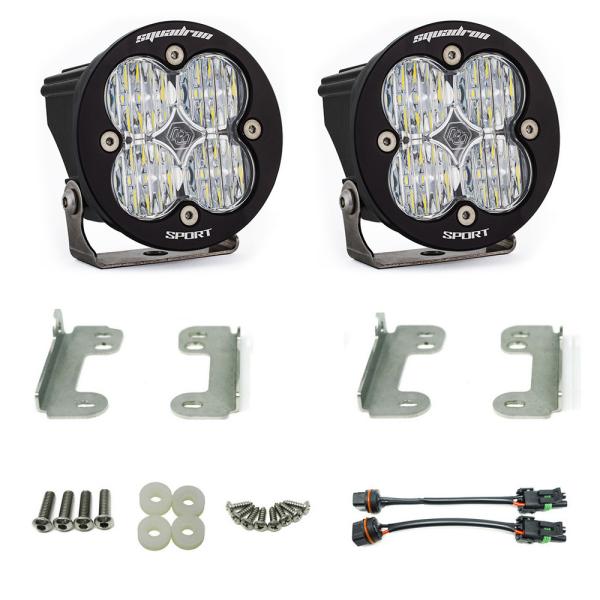 LED フォグライトキット ジープ JK ラングラー スタンダードバンパー 2007-2009年式 クリア Squadron-R Sport LEDライトワイドコーナリング BajaDesigns バハデザイン 正規品