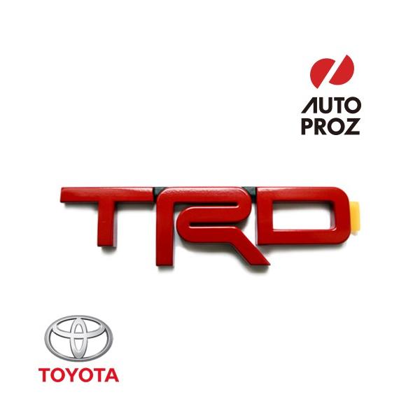 USトヨタ 純正品 TOYOTA 全年式 全車種対象 ”TRD”エンブレム レッド
