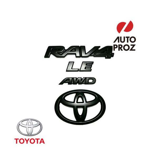 USトヨタ 純正品 TOYOTA RAV4 LE AWD 2019年式以降現行 ブラックアウト エンブレム オーバーレイ