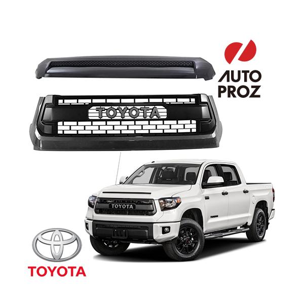 フロントグリル フッドモールディングセット ブラック TRD Pro限定 トヨタ タンドラ 2014-2017年式 フロントセンサーなし車両用 USトヨタ 純正品