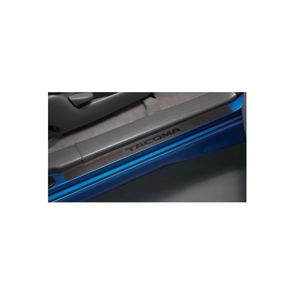 USトヨタ 純正品 TOYOTA タコマ 2005-2013年式 ドアシルプロテクター スカッフプレート/キッキングプレート 4ピース Tacomaロゴ入り