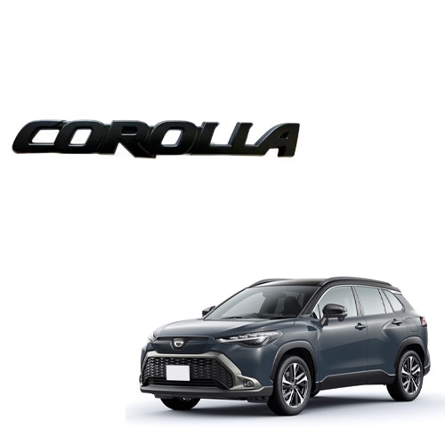 ブラックアウトオーバーレイ COROLLA ロゴ エンブレム トヨタ カローラクロス 2022年式以降現行 USトヨタ 純正品