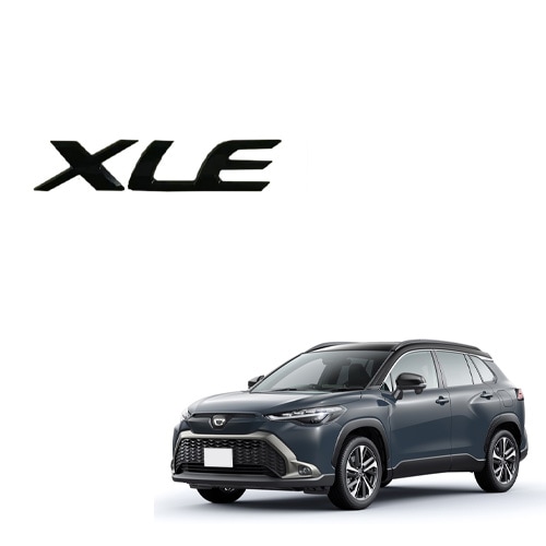 ブラックアウトオーバーレイ XLE ロゴ エンブレム トヨタ カローラクロス 2022年式以降現行 USトヨタ 純正品