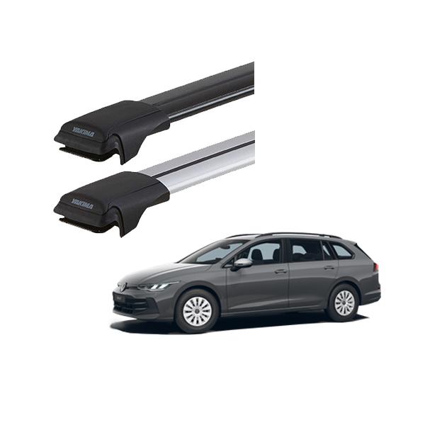 YAKIMA 正規品 VW フォルクスワーゲン ゴルフ ヴァリアント 2012年式以降現行 ルーフレール有り車両に適合 ベースラックセット レールバーMD,SMサイズ