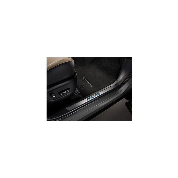 レクサス 純正品 レクサス NX300H 2015-2021年式 ハイブリッド用 イルミネーション付きドアシルプロテクター フロントのみ2枚