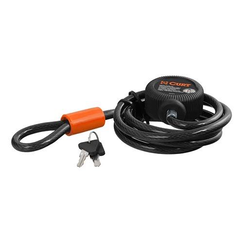 多用途 ケーブルロック 自転車 盗難防止 スチール製 長さ 180cm 直径 10mm CURT カート 正規品