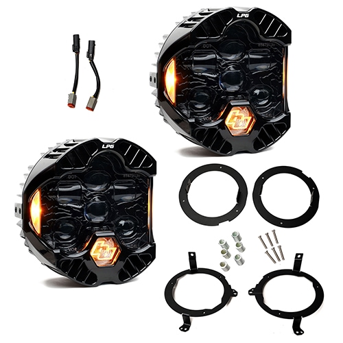 DOT LP6 LED ヘッドライト キット ジープ JLラングラー 2018年以降現行 JTグラディエーター 2020年以降現行 純正LEDヘッドライト装着車両 DRL アンバー BajaDesigns バハデザイン 正規品