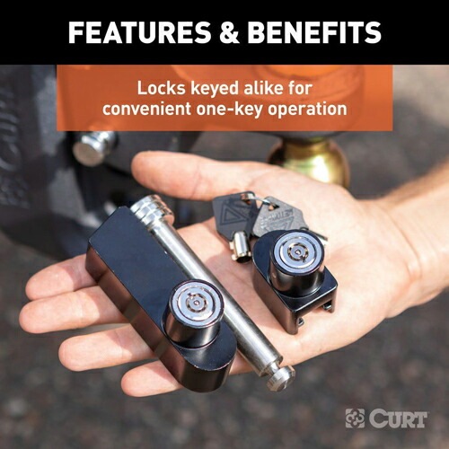 REBELLION XD 固定ブラケット ロック2個セット 2インチor2.5インチ角 CURT 正規品