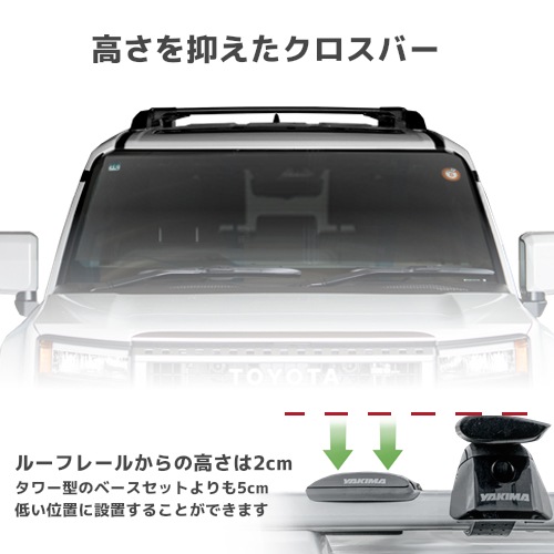 ベースラックセット レールバーMDサイズ×2 日産 ラシーン ルーフレール