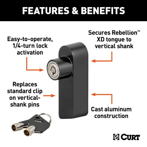 REBELLION XD 固定ブラケット ロック1個 CURT 正規品