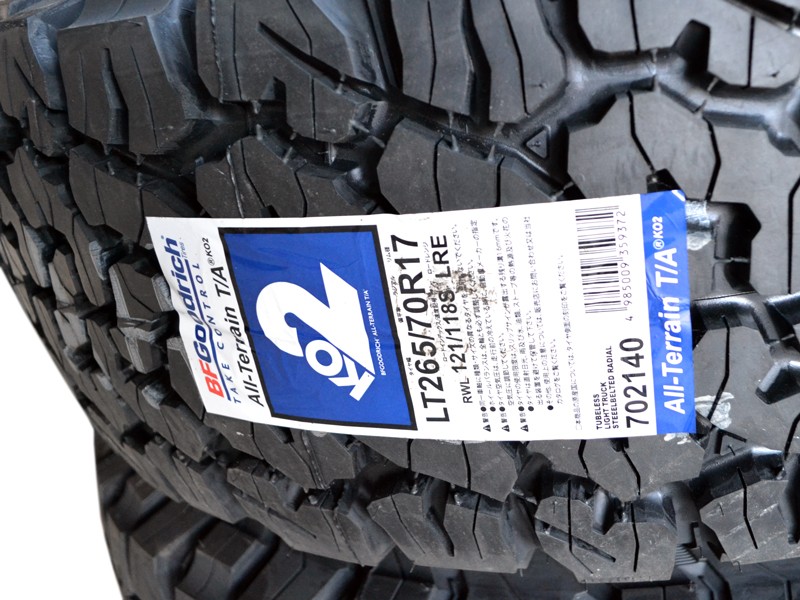 USトヨタ 純正品 TRD 17インチ マットブラック タイヤホイール4本 FJクルーザー 215sufe JWL刻印 BFGoodrich All-TerrainT/A KO2 265/70R17