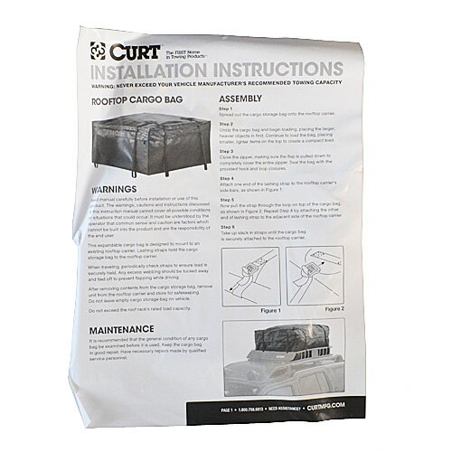 CURT 正規品 防水バッグ ルーフトップキャリアカーゴバック ルーフ