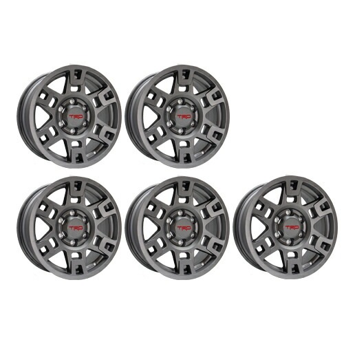USトヨタ 純正品 FJクルーザー タコマ サーフ215 TRD 17インチ アルミホイール 5本セット ガンメタ センターキャップ付 JWL規格刻印あり