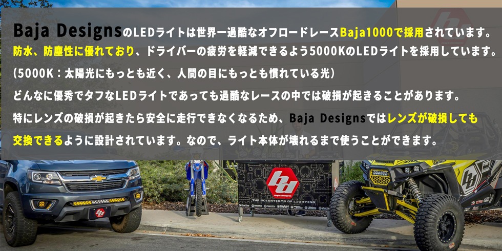 Squadron スポット 交換用 レンズキット アンバー 補修部品 BajaDesigns バハデザイン 正規品