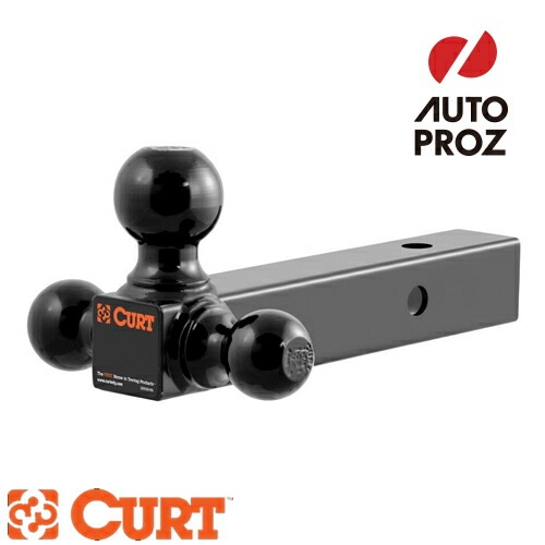 CURT 正規品 マルチボールマウント 2インチ角 2インチヒッチ角付き車両 1-7/8インチ&2インチ&2-5/16インチボール付き ブラック メーカー保証付