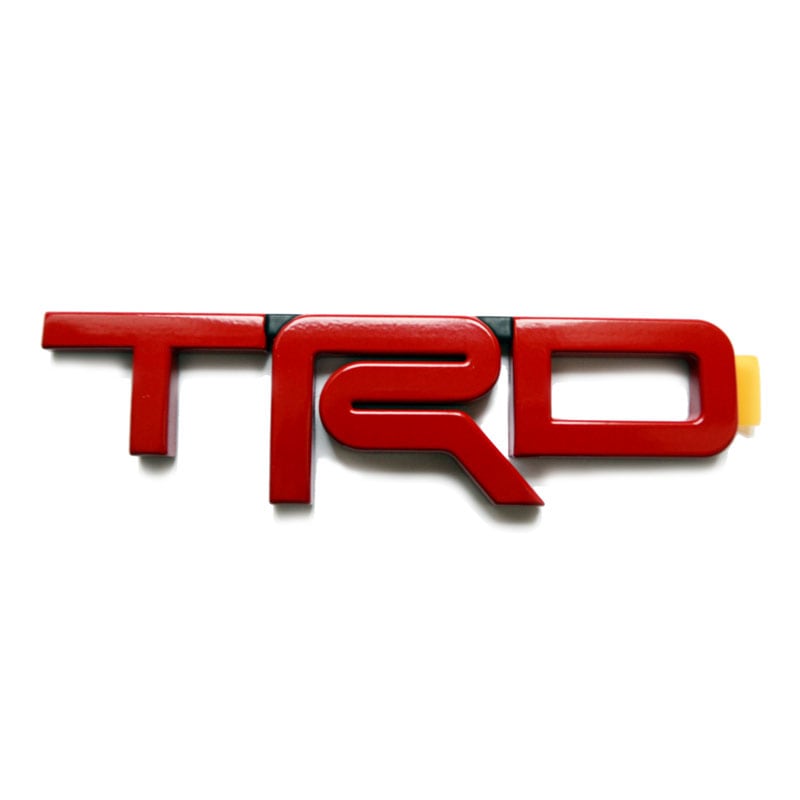 USトヨタ 純正品 TOYOTA 全年式 全車種対象 ”TRD”エンブレム レッド 