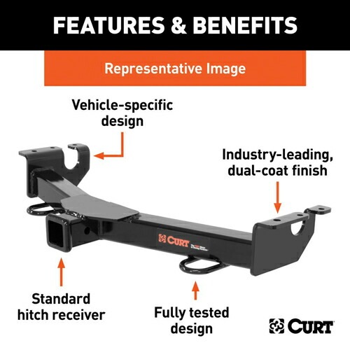 CURT 正規品 ラム 1500 2019年式以降現行 フロントヒッチメンバー 2インチ角 メーカー保証付