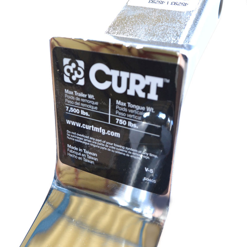 CURT 正規品 トレーラーヒッチ用 ボールマウント＋1-7/8インチヒッチボールセット 2インチ角 ヒッチピン付 2インチドロップ クロム メーカー保証付