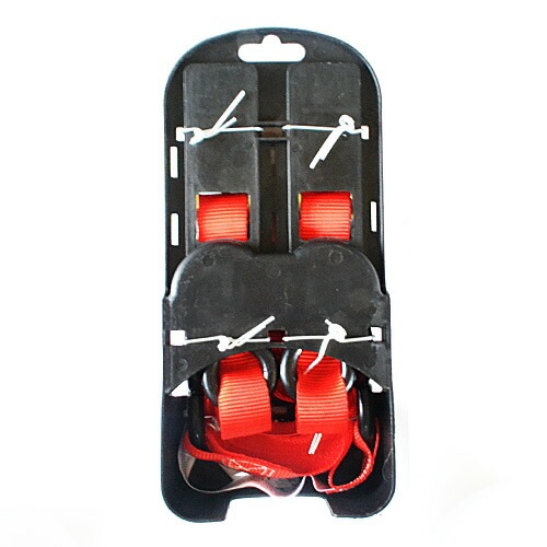 ラチェットタイダウン 3メートル 2本 レッド ベルト ストラップ ルーフキャリア ルーフラック CURT製 正規品 メーカー保証付