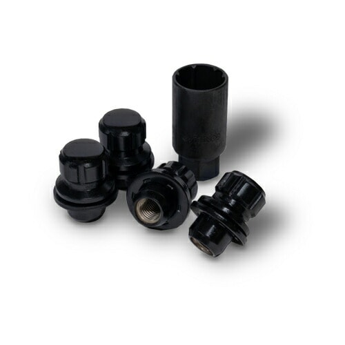 ロックナット M12×1.5 黒 ソケット付き 4個セット トヨタ 150系プラド