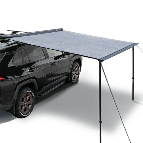 カーサイド オーニング タープ SlimShady スリムシャディー 250x250cm マップデザイン ブラック YAKIMA ヤキマ 正規品