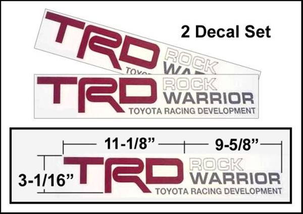 USトヨタ 純正品 TOYOTA タンドラ 全年式適合 TRDロックウォーリアー デカール シール レッド×チャコール 2枚