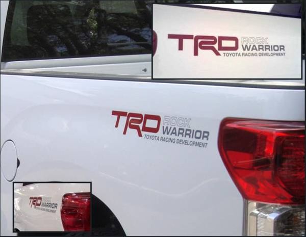 USトヨタ 純正品 TOYOTA タンドラ 全年式適合 TRDロックウォーリアー デカール シール レッド×チャコール 2枚