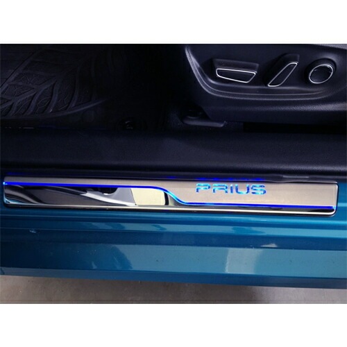 トヨタ プリウス50系 純正 スカッフプレート USトヨタ 純正品 TOYOTA プリウス 50系2015-2023年式 LEDライト付き